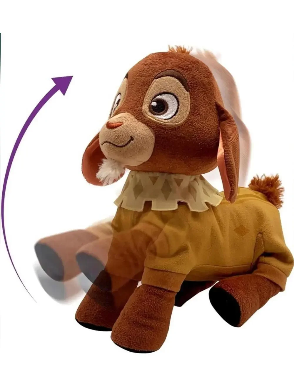 Disney Wish Walk 'n Talk Valentino Fainting Goat, 11-Inch Interactive Plush Toy